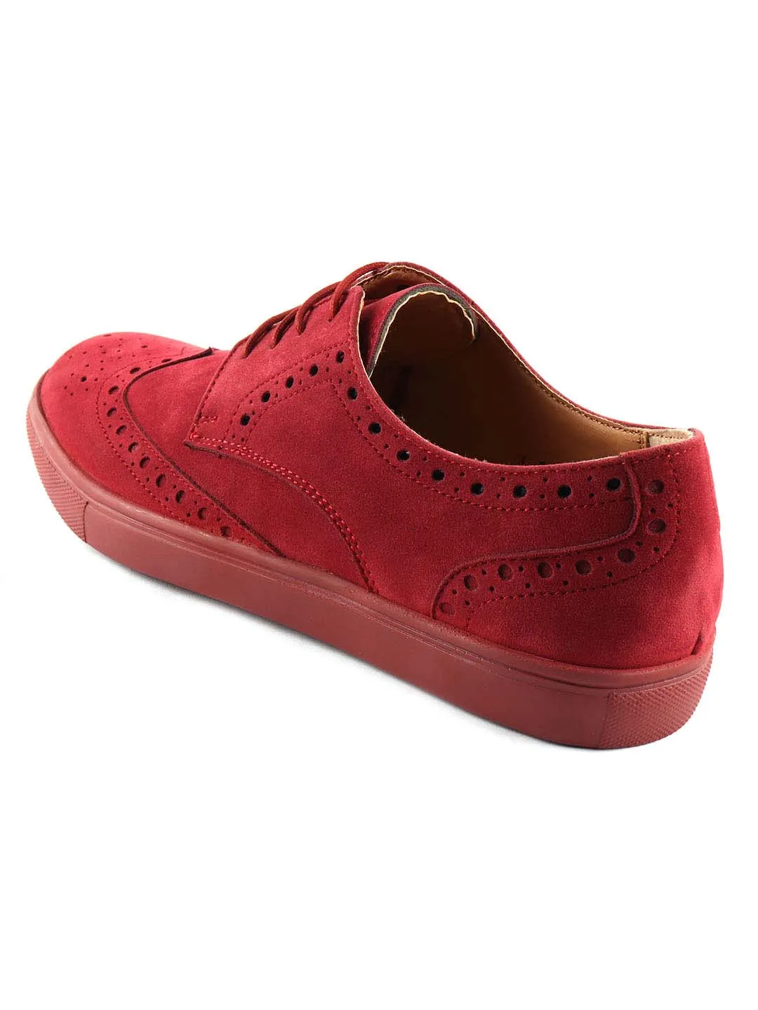 Red Casual Lace-ups