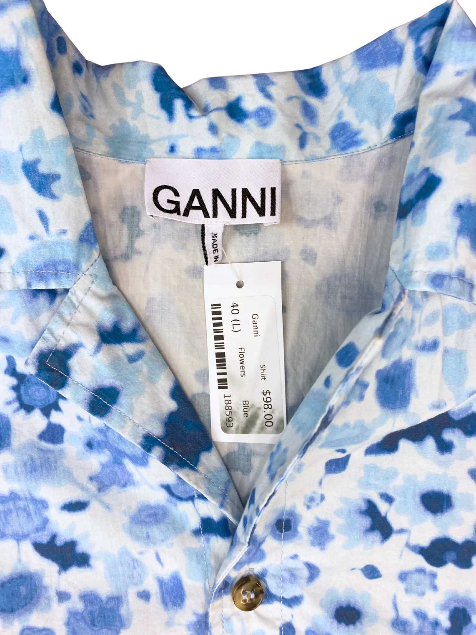 Size L - Ganni Floral Shirt