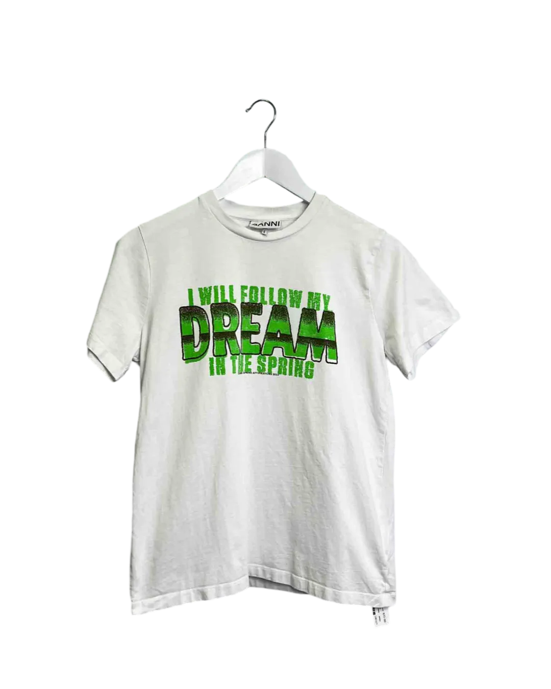 Size XS - Ganni White Dream Graphic Relaxed Fit T-shirt