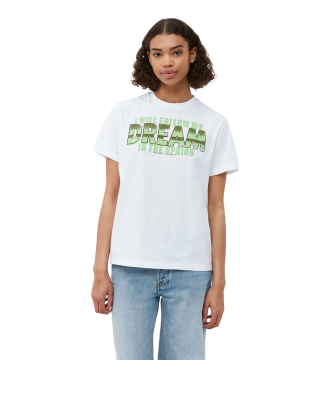 Size XS - Ganni White Dream Graphic Relaxed Fit T-shirt