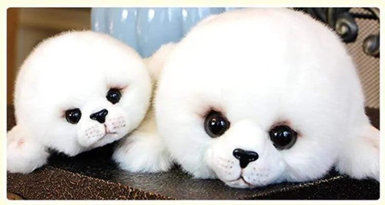 Soft Cute Seals Plush Toy Sea World Animal Sea Lion Plush Stuffed Doll Big Eyes Baby Birthday Gift for Kids Girls