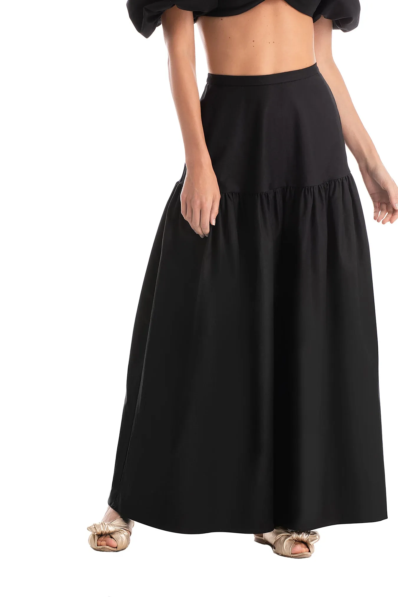 Solid Long Skirt