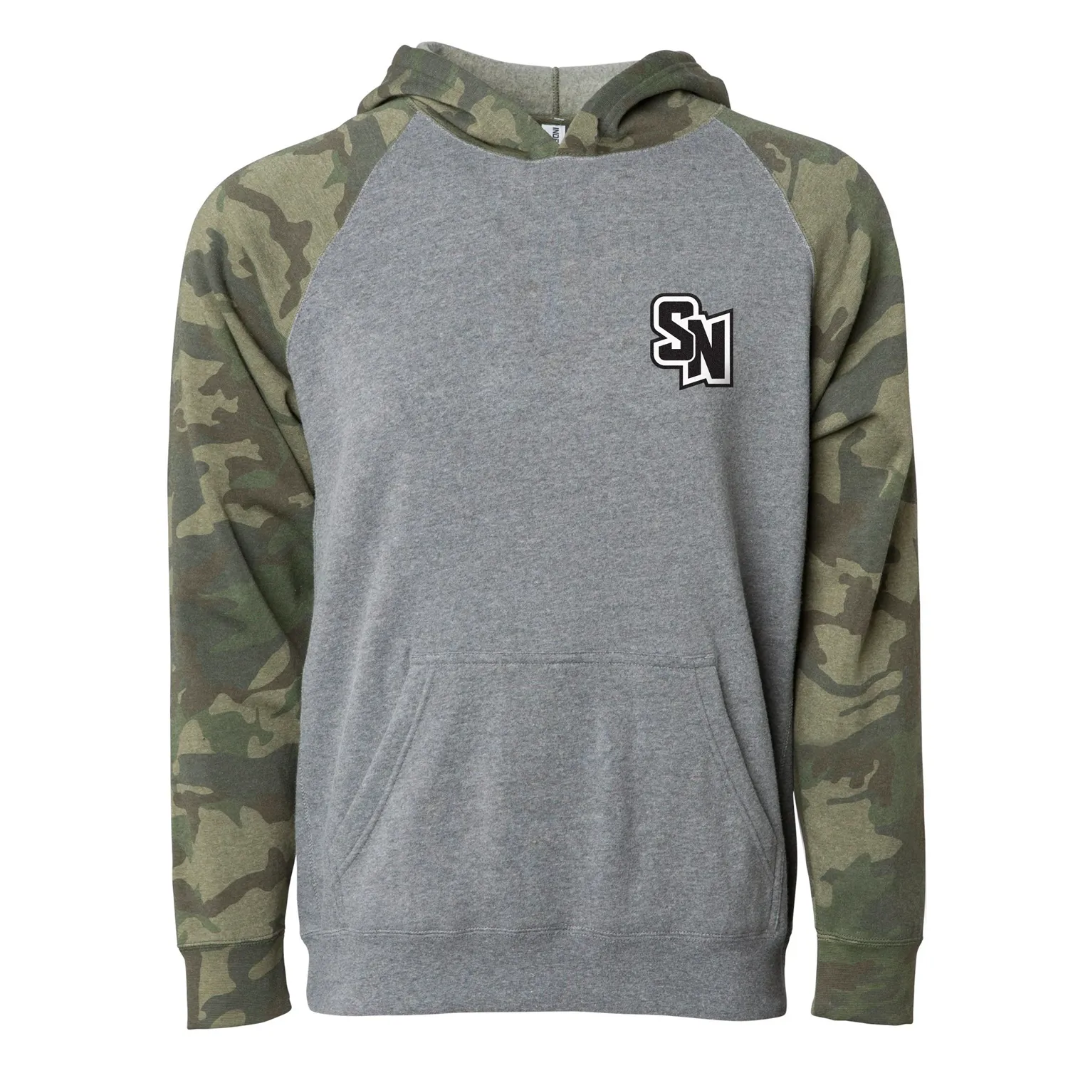 Spy Ninjas LCP Youth Camo-Sleeve Hoodie - Grey Body / Camo