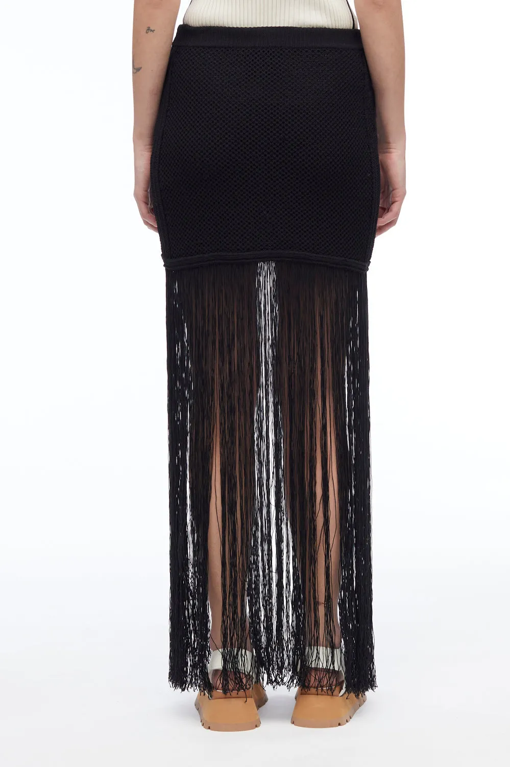 Textured Fringe Skirt