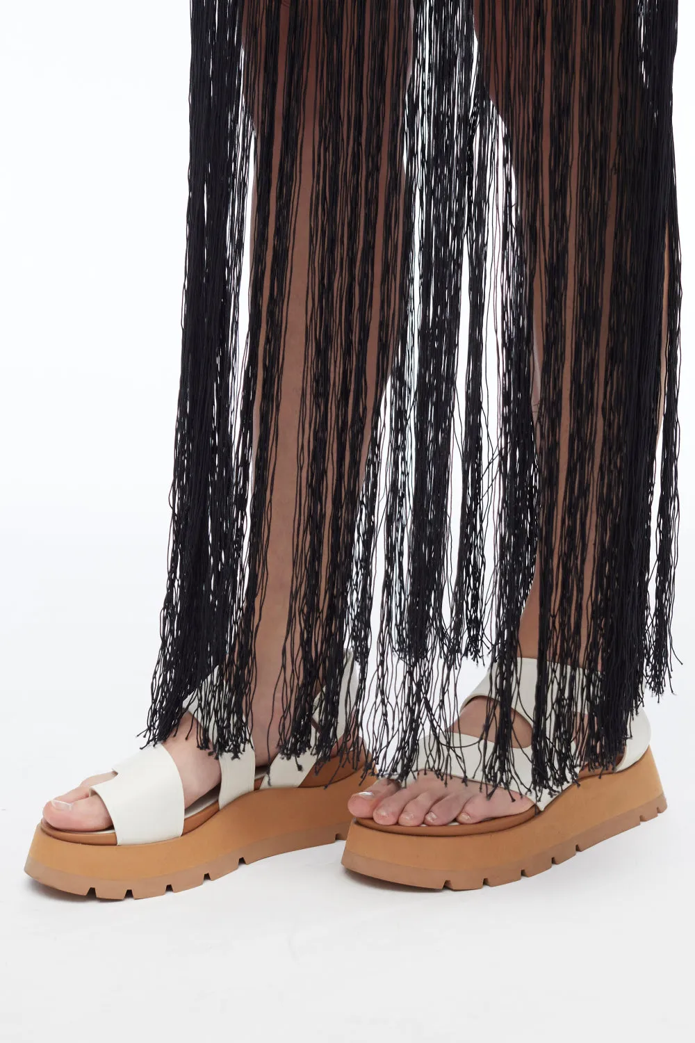 Textured Fringe Skirt