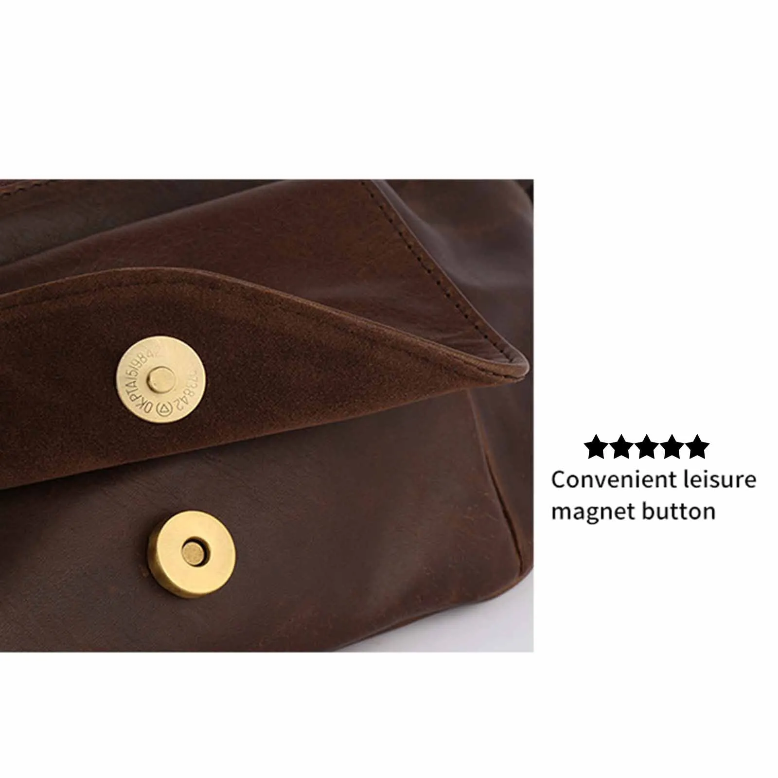 Vintage Leather Belt Bag For Women