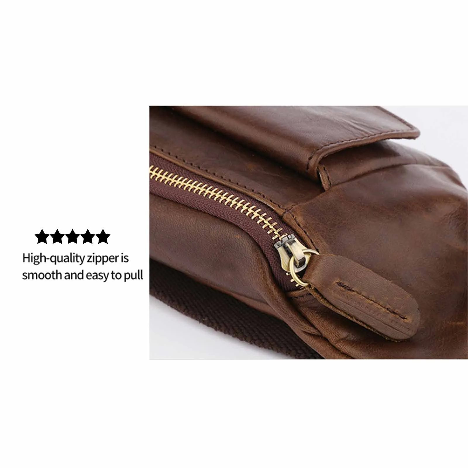 Vintage Leather Belt Bag For Women