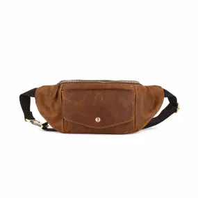 Vintage Leather Belt Bag For Women