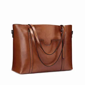 Women Genuine Leather Daily Work Tote