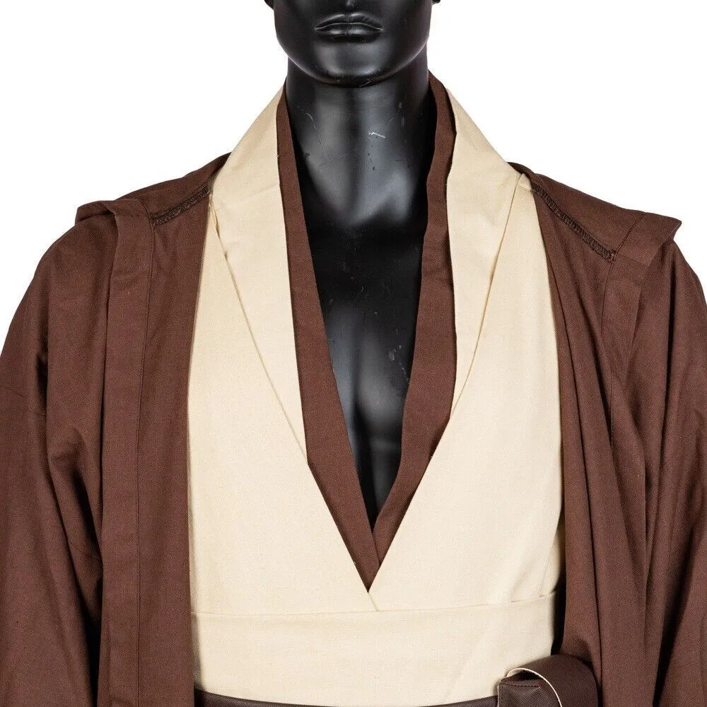 Xcoser Star Wars Jedi Knight Obi-Wan Kenobi Cosplay Costume Cloak Suits Hoodies Uniforms Adult Halloween Christmas